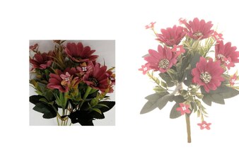 KN5104-PINK-DK Kapské kopretiny, puget, barva tmavě růžová. Květina umělá.