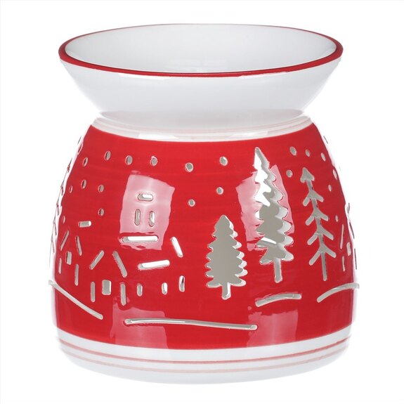 Aroma lampa, vánoční motiv, keramika.