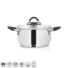 Kastrol nerez DALIE 1,8 l poklice sklo