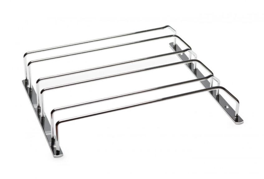 Zásobník sklenic na víno - třířadý, 300x336x65 mm, chrom