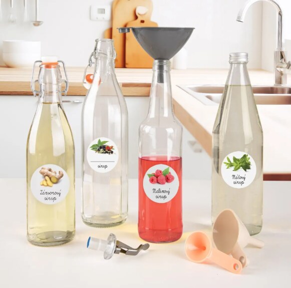 Samolepky na láhve Zázvorový sirup 18 CZ