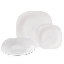 Sada jídelní opál. sklo LUNA hranatá 18 ks, náhr. 129559