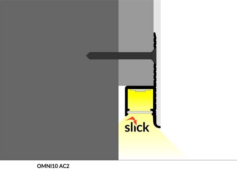 Profil WIRELI OMNI10 AC2 hliník surový, 2m (metráž)