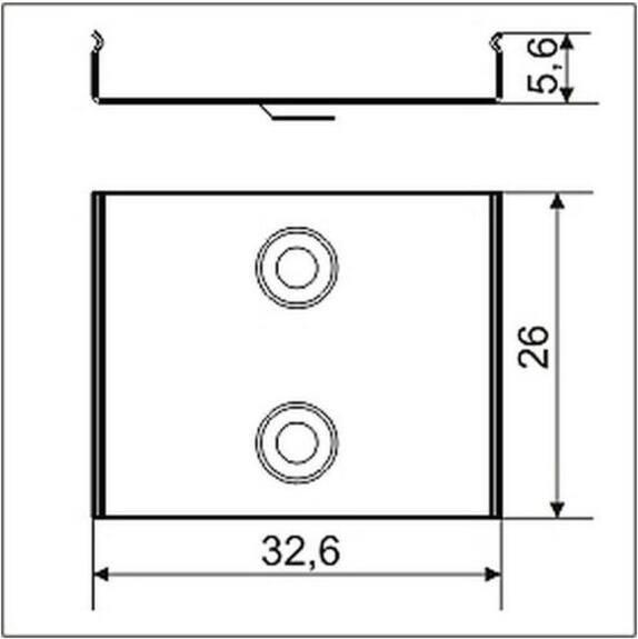 Montážní úchyt W kulatý otvor, nerez ocel, ks