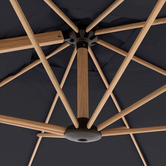 ALU WOOD 220 x 300 cm - výkyvný zahradní slunečník s boční tyčí s ULTRA UV ochranou