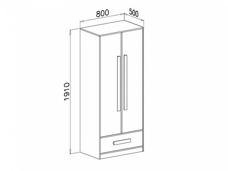 Skříň GOLIÁŠ 1, dvoudvéřová 80