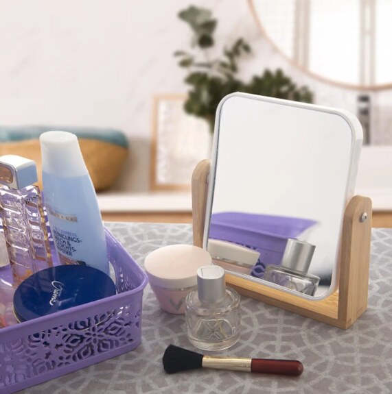 Zrcadlo UH/bambus WHITNEY 18x20 cm stojánek