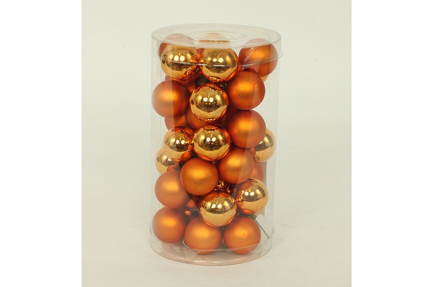 Ozdoby skleněné na drátku VAK020-zlata1, pr.2.5cm