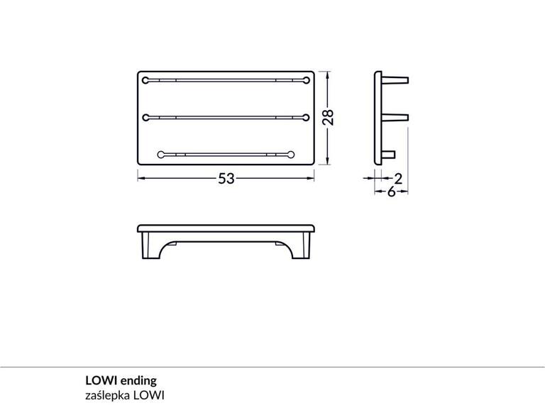 Koncovka WIRELI LOWI černá, pár