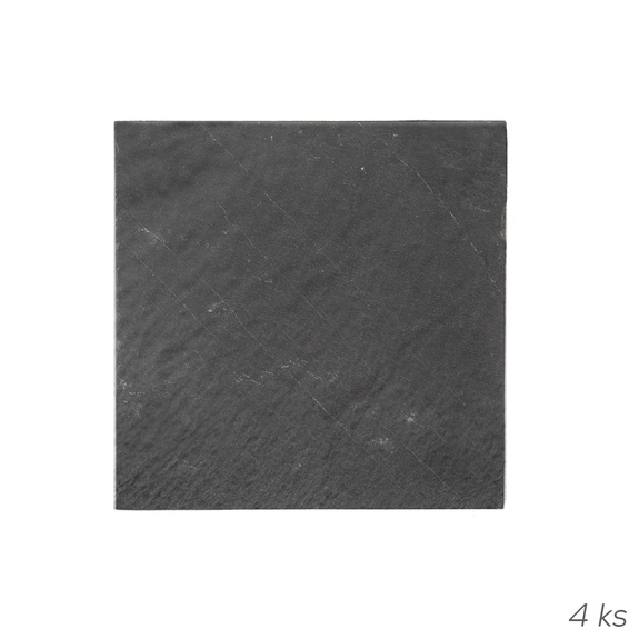 Podtácek břidlice 10x10 cm 4 ks mix, náhr. 710844