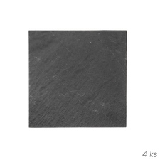 Podtácek břidlice 10x10 cm 4 ks mix, náhr. 710844