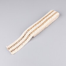 Stuha juta 4cm/200cm natural/bělený