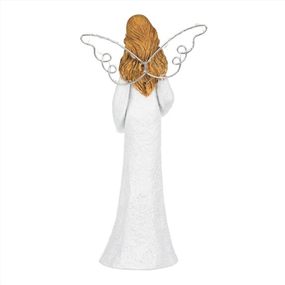 Anděl se svítícími křídly, polyresin.