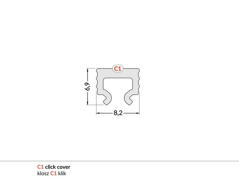 Difuzor WIRELI C1 KLIP OPÁL, 2m (metráž)