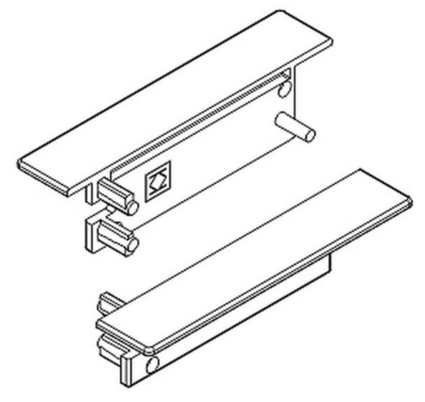 Koncovka WIRELI FLAT8 šedá, pár