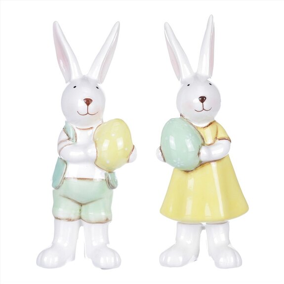 Zajíc a zaječice z keramiky ALA878 mix 4 druhů.