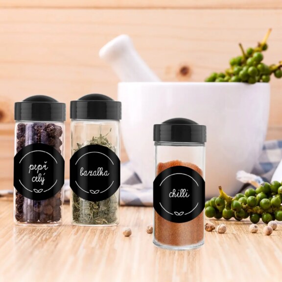 Samolepky na kořenky BLACK mix 36 CZ