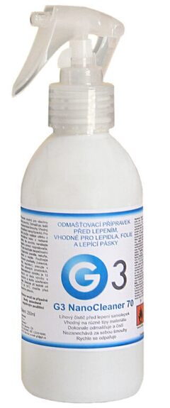 Čistič podkladů před lepením 250 ml G3 Nano cleaner (sklo, keramika, kovy, plast