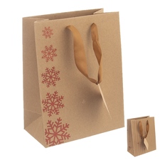 Taška papír dárková VLOČKA 26x12,5x32 cm mix