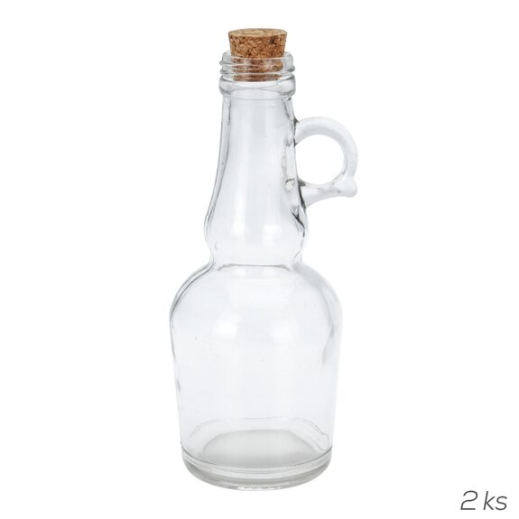 Láhev sklo/korek zátka 0,25 l 2 ks