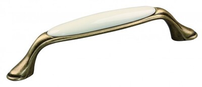 Úchytka TULIP Margarita starozlatá/porcelán béžový