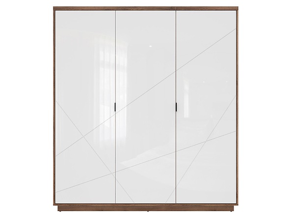 FORN SZF3D dub delano tmavý/bílý lesk