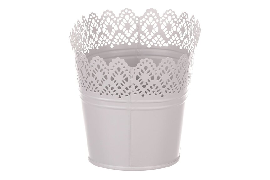 Truhlík kovový, krajkový okraj KK107