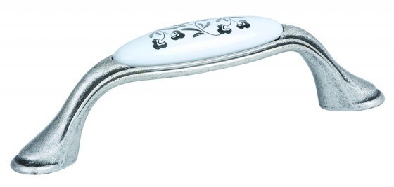 Úchytka TULIP Margarita starocín/porcelán/motív