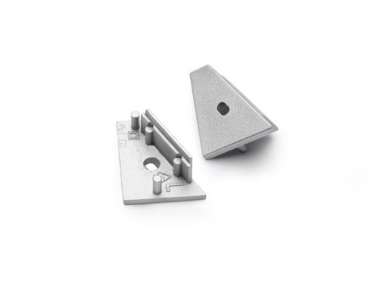 Koncovka WIRELI CORNER14 stříbrná s otvorem, pár