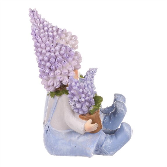 Panáčci levandulový, sedící, mix 2 druhů, polyresin.