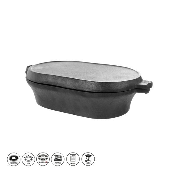 Pekáč LITINA 28x16x7,5 cm víko