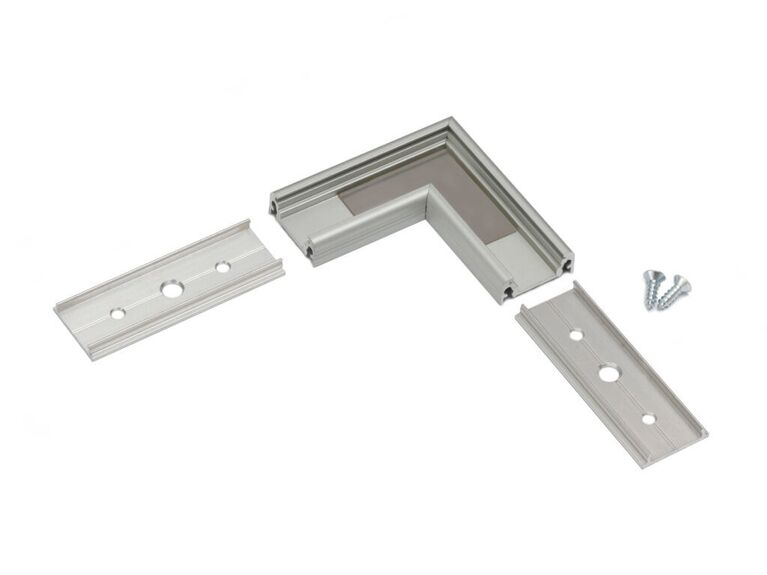 Spojka rohová WIRELI SURFACE14 - 90° hliník anoda, ks