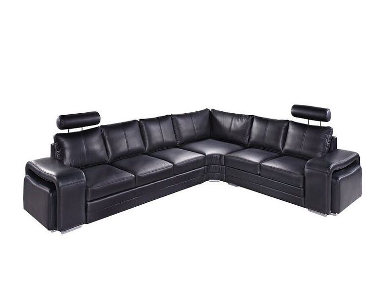 Kožená sedací souprava Endy levá černá