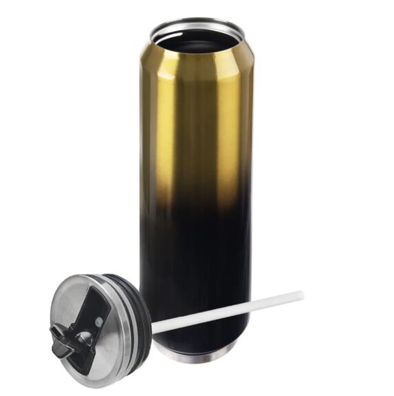 Termoska-plechovka nerez 0,7 l zlatá/černá