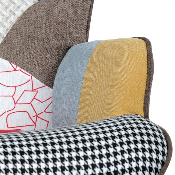 Křeslo houpací AK-374 PW2 potah patchwork látka