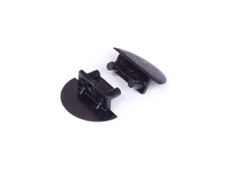 Koncovka WIRELI BEGTIN12 černá půlkulatá s otvorem, pár