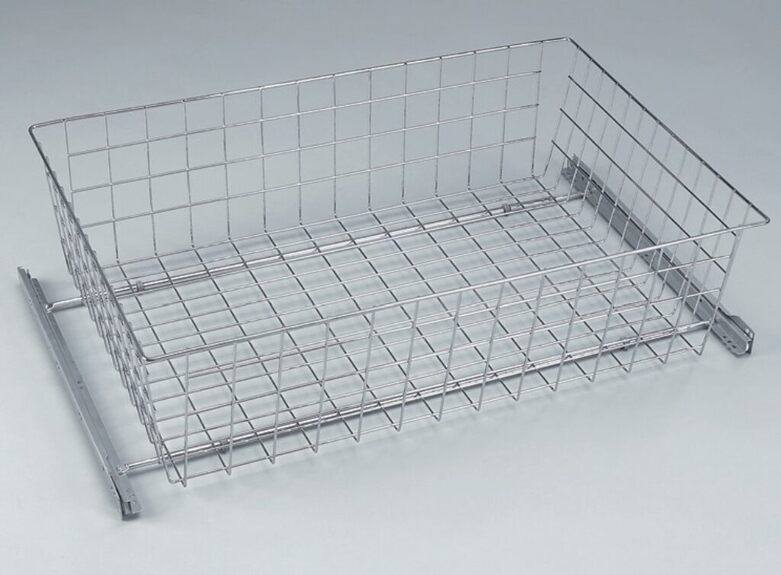 výsuvný šatní koš  bílý epoxid