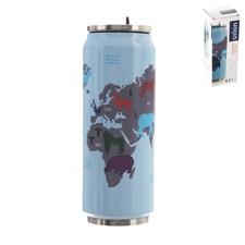 Termoska-plechovka nerez 0,5 l svět