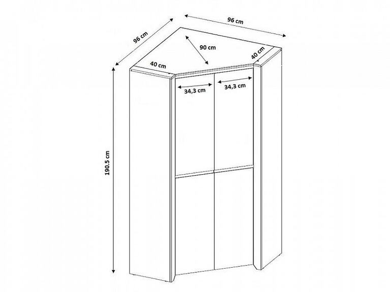 Skříň rohová RUBIO 21