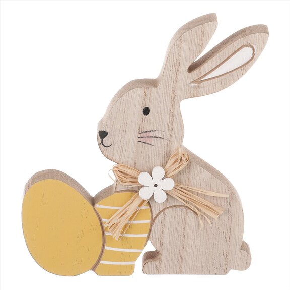 Zajíček s vajíčky, dřevěná dekorace.