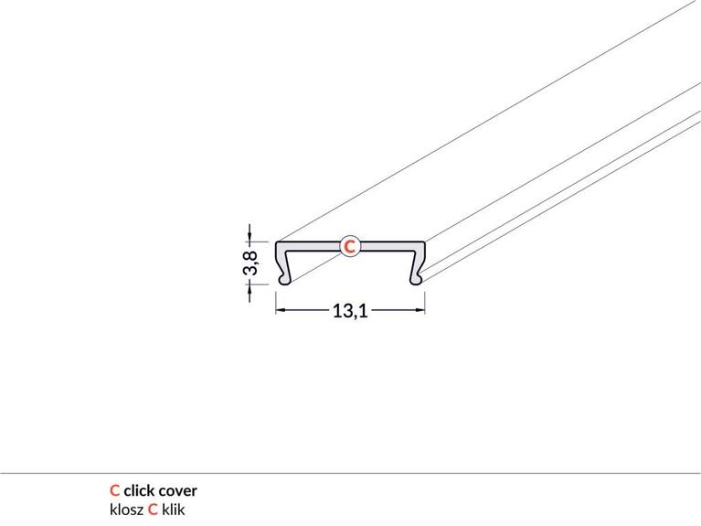 Difuzor WIRELI C KLIP JEMNĚ MATNÝ, 3m (metráž)