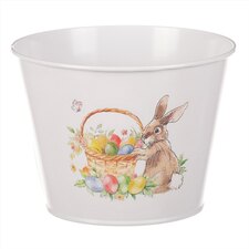 Kovový obal na květiny s velikonočním designem OK6370-L