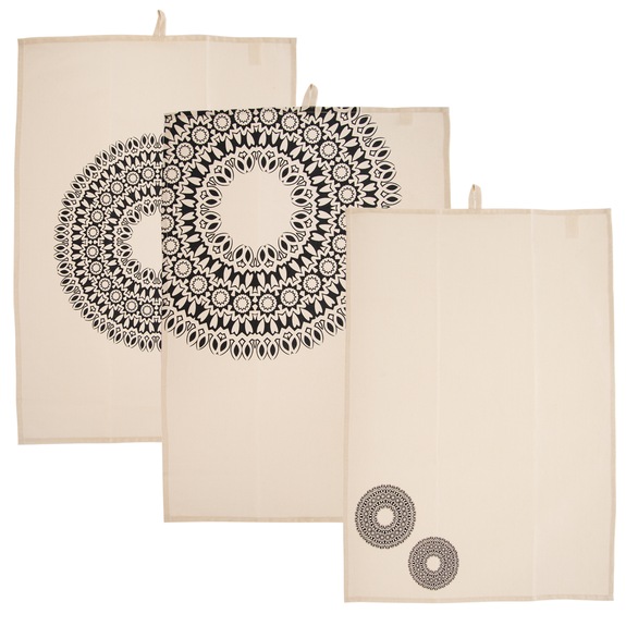 Utěrka kuch. bavlna MANDALA 3 ks