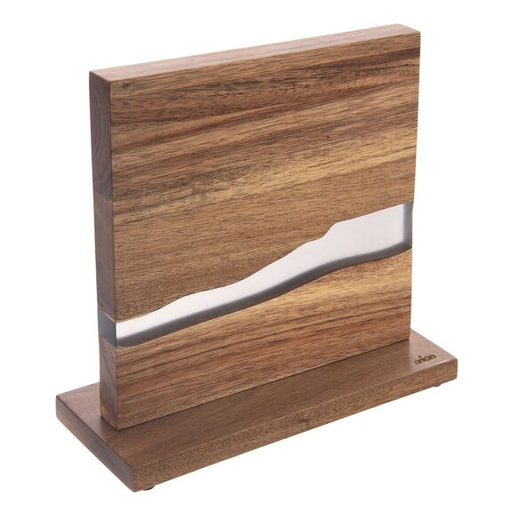 Stojan na nože akácie/resin oboustranný magnetický RIVER