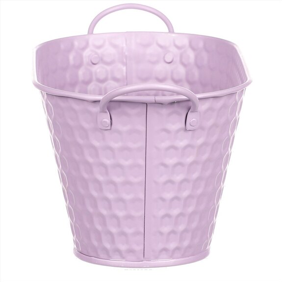 Obal kovový - truhlík,  ve světle fialové barvě.