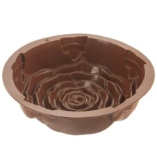 Forma silikon bábovka růže pr. 25 cm hnědá