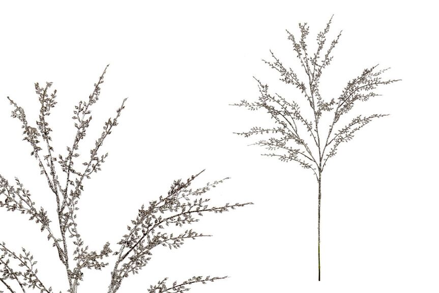 Větev NL0073-SIL, stříbrná barva. cena za 6 ks