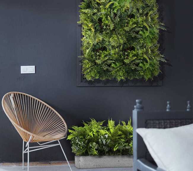 Umělá zelen na stěnu Painting with fern