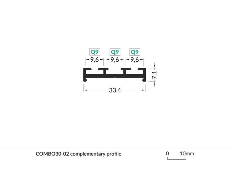 Profil WIRELI COMBO30-02 bílý lak, 2m (metráž)