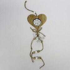 Srdce závěs dřevo 44cm natural